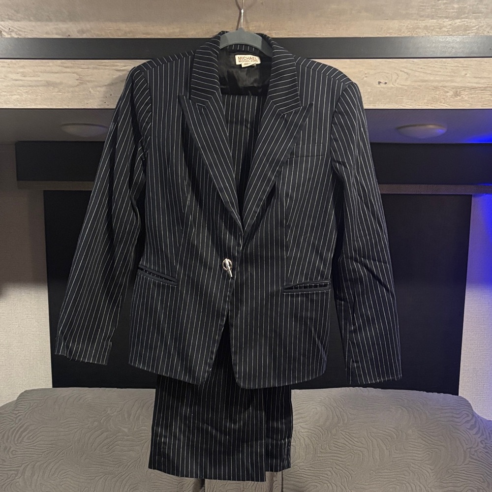 Michael Kors Women's Black Striped Suit